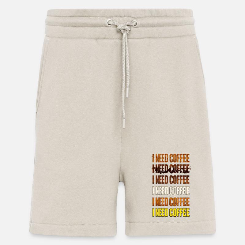 Ich brauche Kaffee – Farbverlaufstext - Shorts - made by SPREAD - WARM CLAY