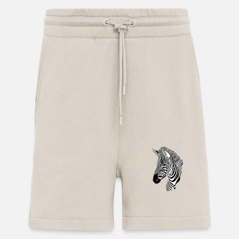 Lines art zebra #zebra - Shorts - made by SPREAD - WARM CLAY