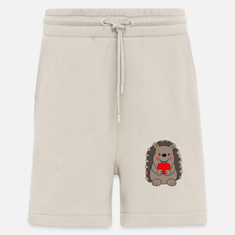 Hedgehog with a heart - Shorts - made by SPREAD - WARM CLAY