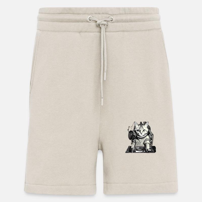 DJ Katze mit Mischpult - Shorts - made by SPREAD - WARM CLAY