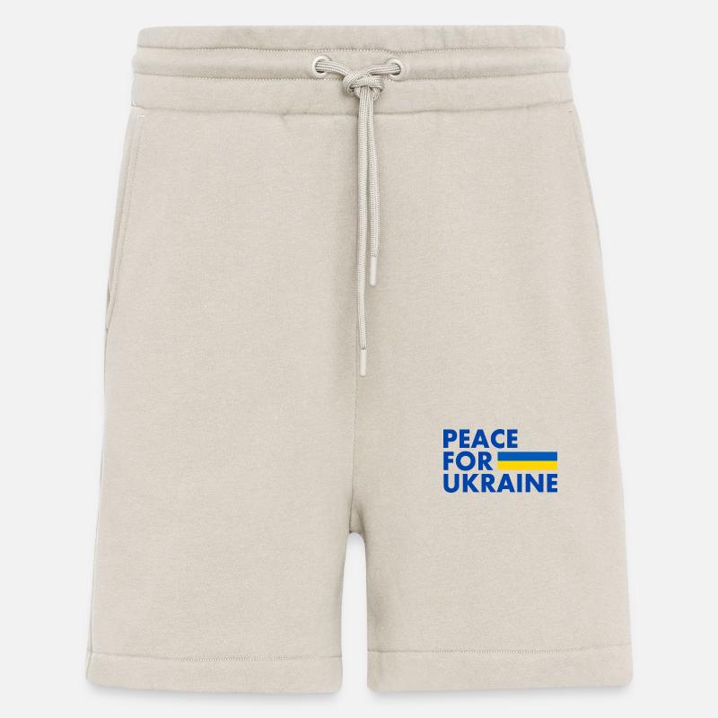 Peace for ukraine - Short bio décontracté fabriqué en UE - WARM CLAY