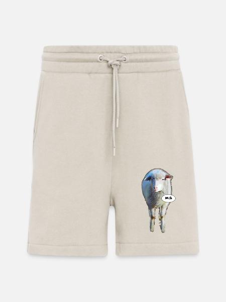 mowing; sheep - Shorts - made by SPREAD - WARM CLAY