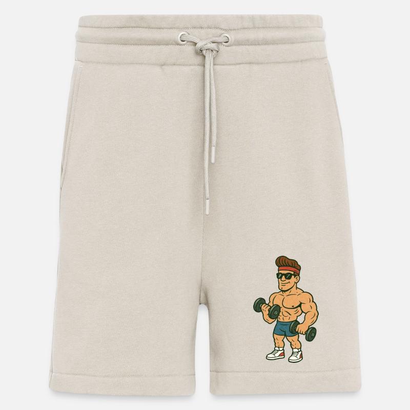 Bodybuilder Comic - Shorts - made by SPREAD - WARM CLAY