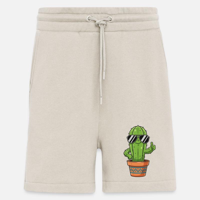 Cactus with sunglasses style - Shorts - made by SPREAD - WARM CLAY