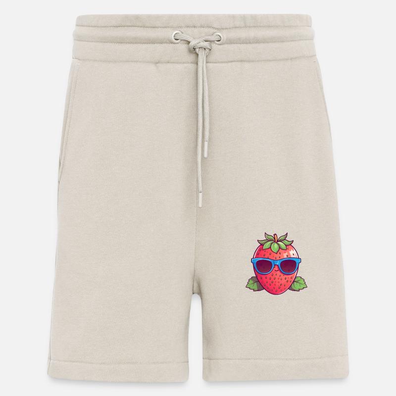 Coole Kawaii-Erdbeere: Fruchtiger Trendsetter - Shorts - made by SPREAD - WARM CLAY