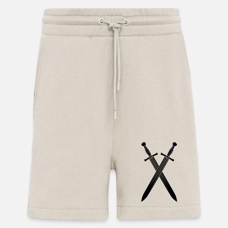 Épée deux épées croisées - Short bio décontracté fabriqué en UE - WARM CLAY