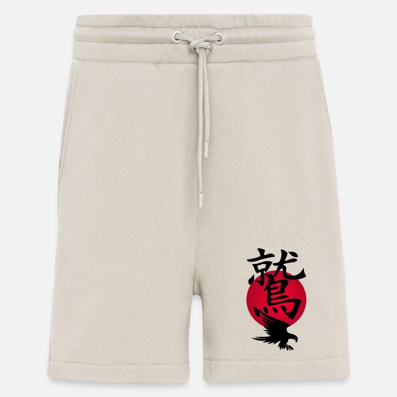 Black Eagle and Red Sun - Shorts - made by SPREAD - WARM CLAY