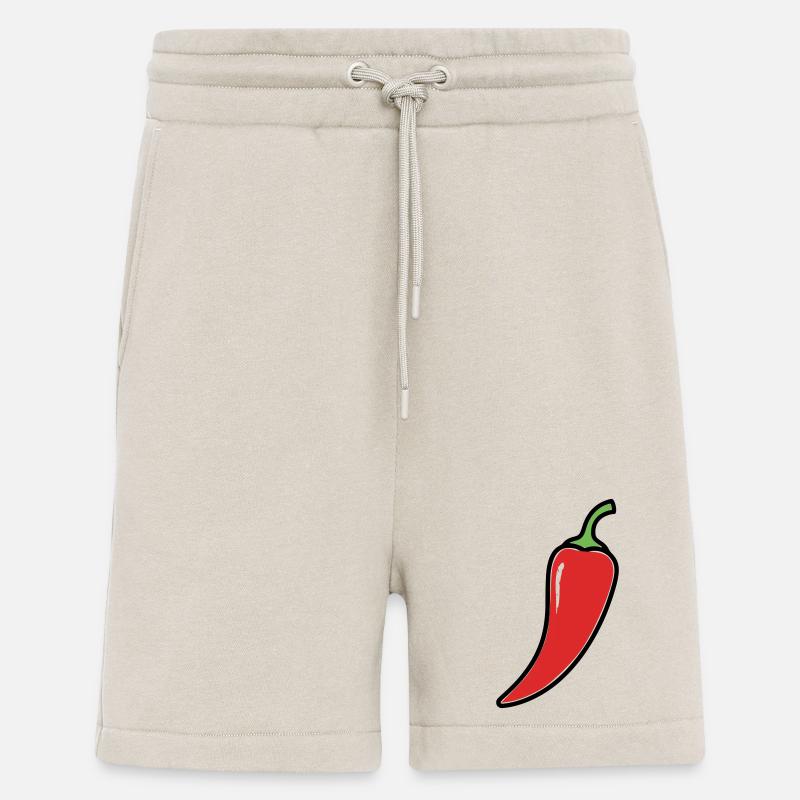 Chili Pepper Hot Comic - Short bio décontracté fabriqué en UE - WARM CLAY