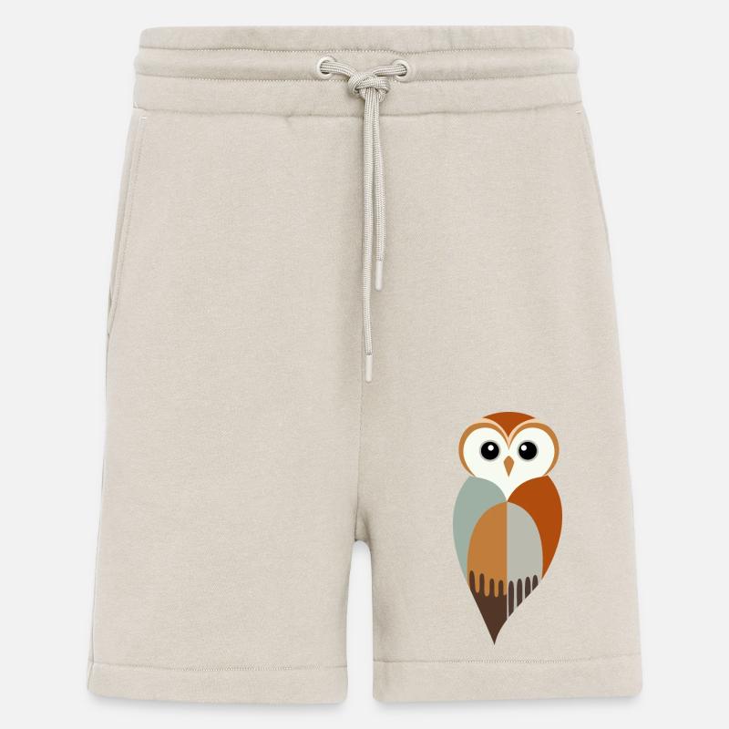 Stylized Owl - Shorts - made by SPREAD - WARM CLAY