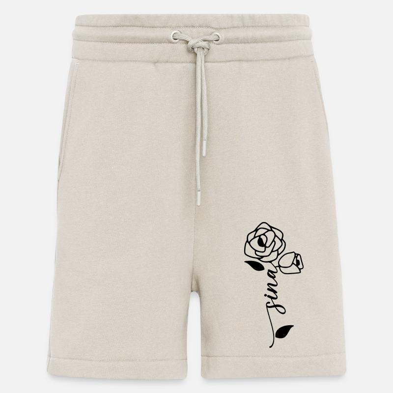 Sina Nom Prénom Nom Fleur - Short bio décontracté fabriqué en UE - WARM CLAY