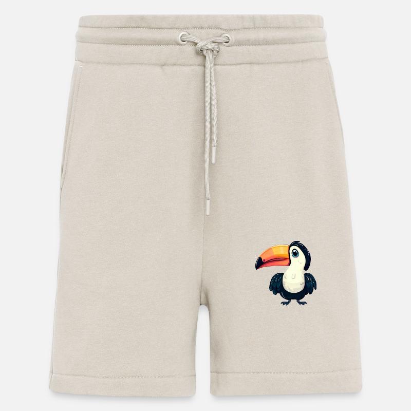 Toucan : oiseau tropical par excellence - Short bio décontracté fabriqué en UE - WARM CLAY