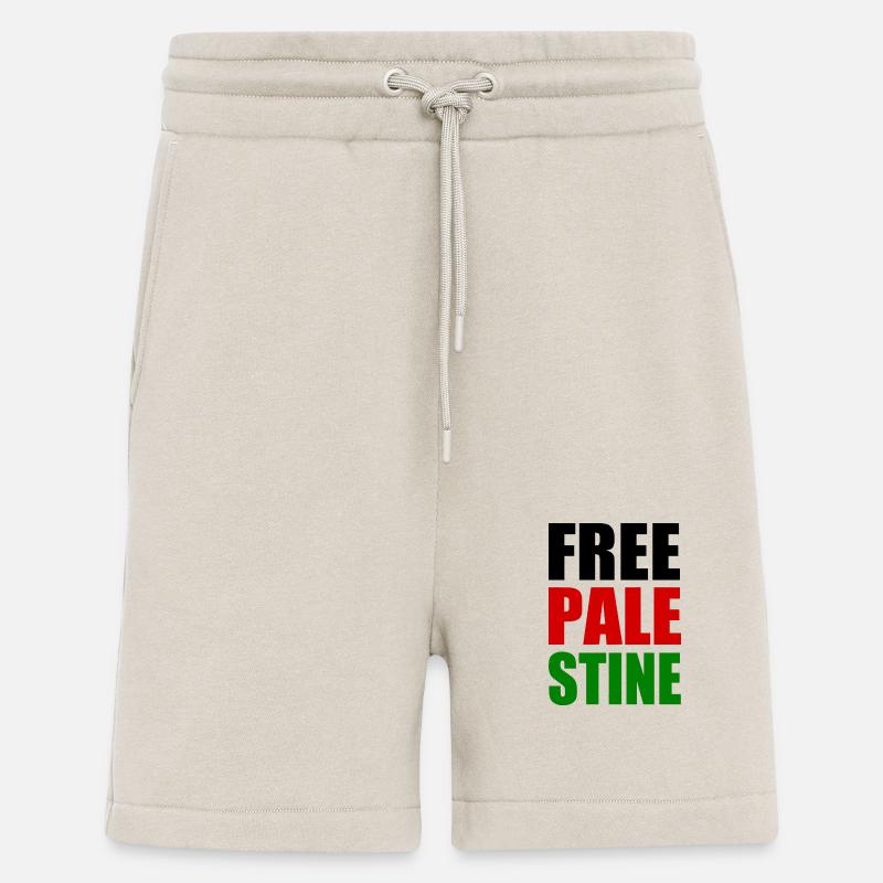 Free palestine - Short bio décontracté fabriqué en UE - WARM CLAY