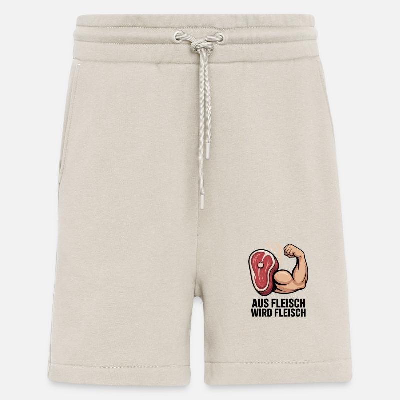 Aus Fleisch wird Fleisch Fitness - Shorts - made by SPREAD - WARM CLAY