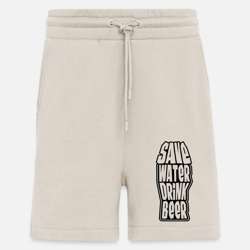 Save Water Drink Beer - Short bio décontracté fabriqué en UE - WARM CLAY