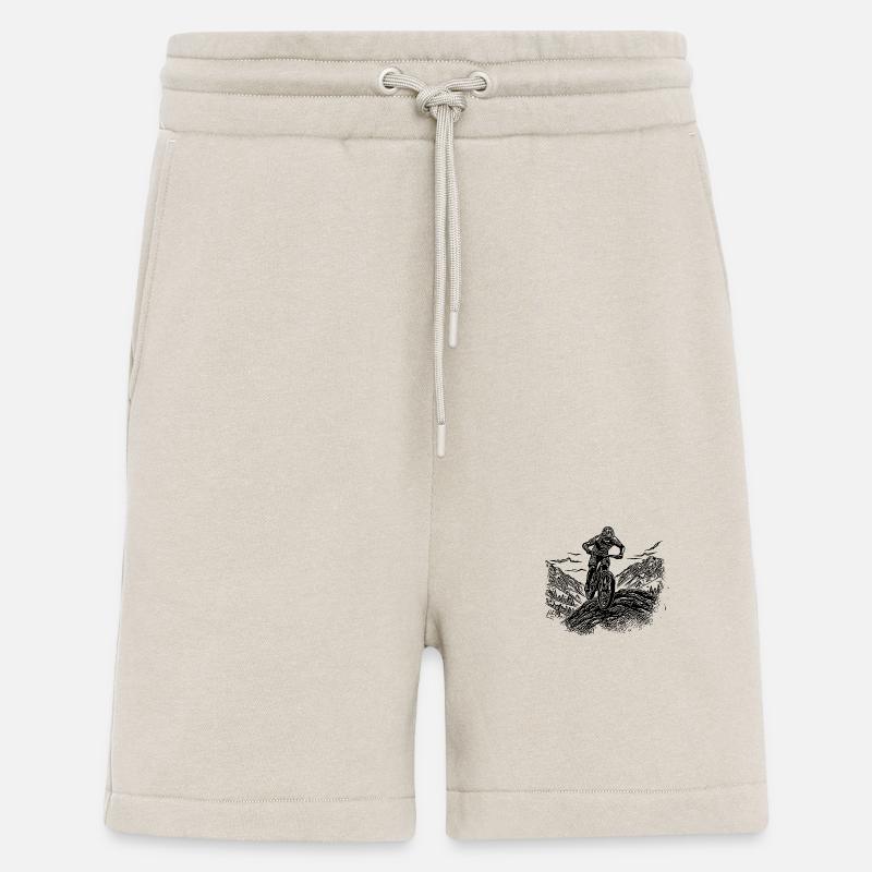 Einsamer Mountainbiker Bergfahrt - Shorts - made by SPREAD - WARM CLAY