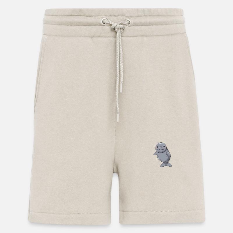 Cute manatee with big eyes - Shorts - made by SPREAD - WARM CLAY