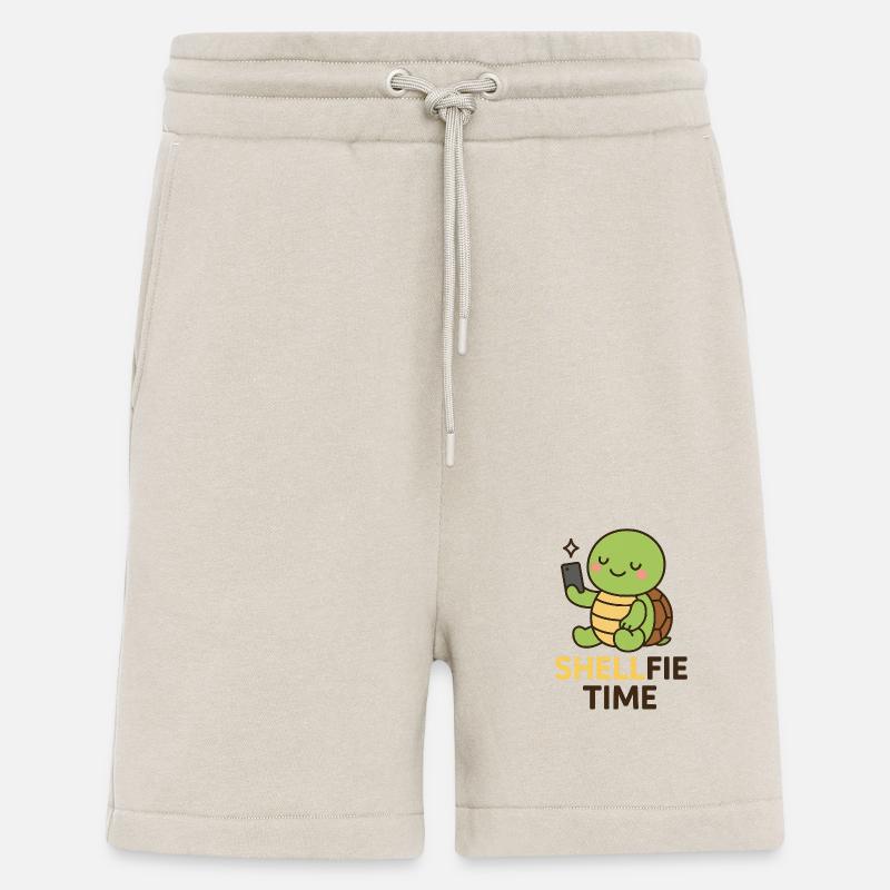 Shellfie Time – Cute Turtle Selfie - Shorts - made by SPREAD - WARM CLAY