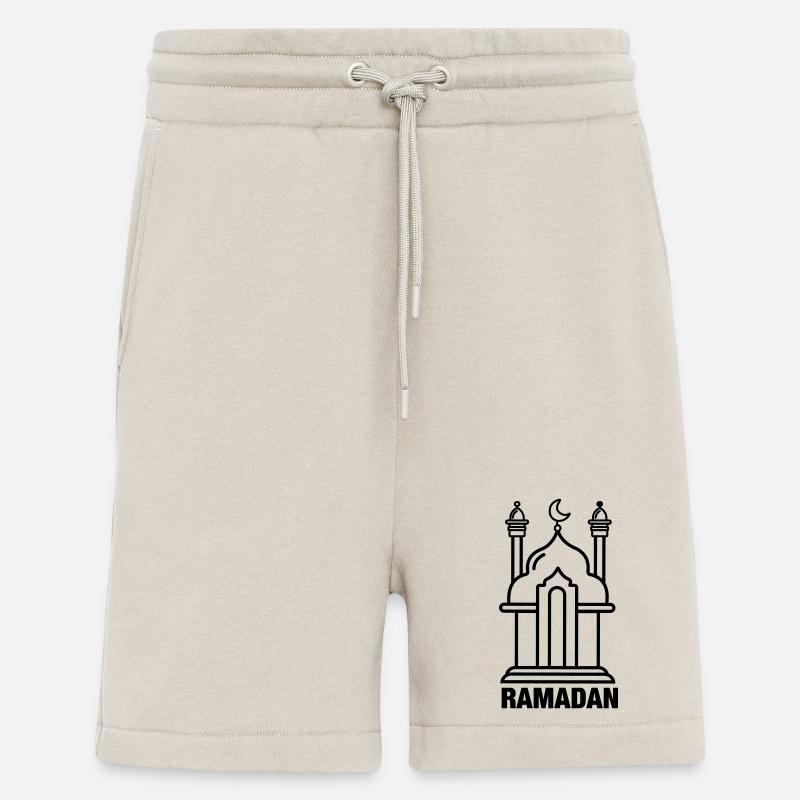 Mosquée du Ramadan transparente - Short bio décontracté fabriqué en UE - WARM CLAY