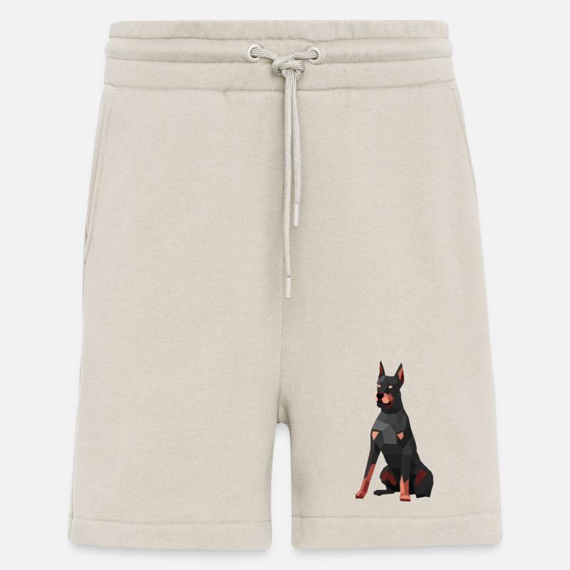 Moderner Dobermann – Low-Poly-Kunst - Shorts - made by SPREAD - WARM CLAY