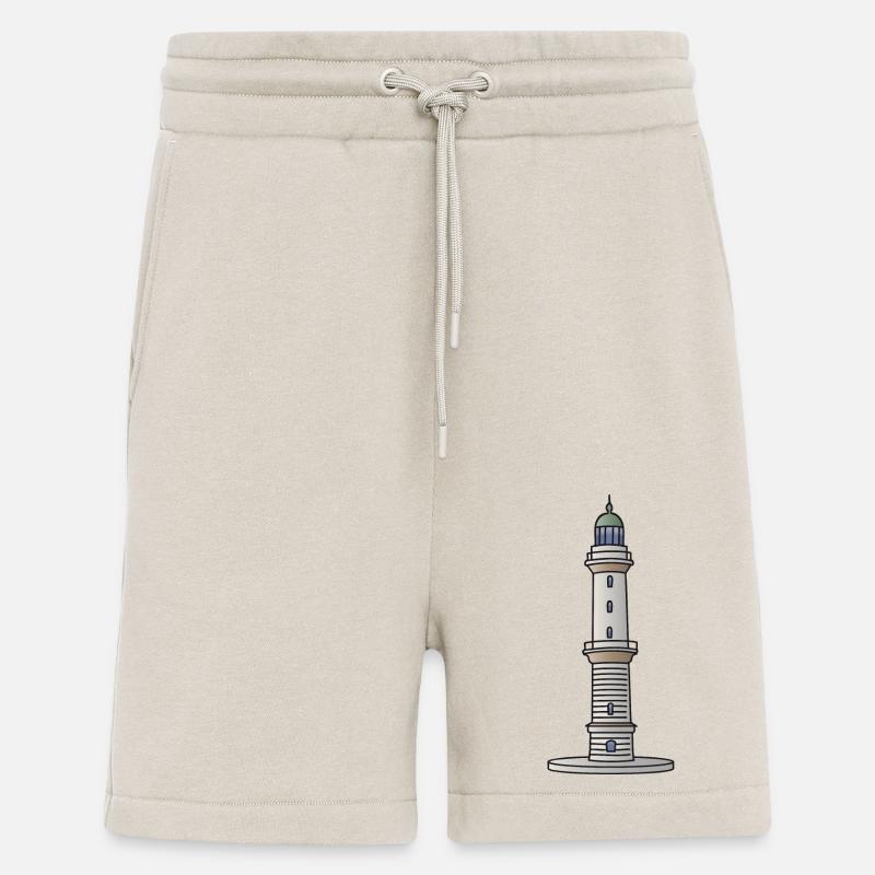 Phare Warnemünde Rostock c - Short bio décontracté fabriqué en UE - WARM CLAY