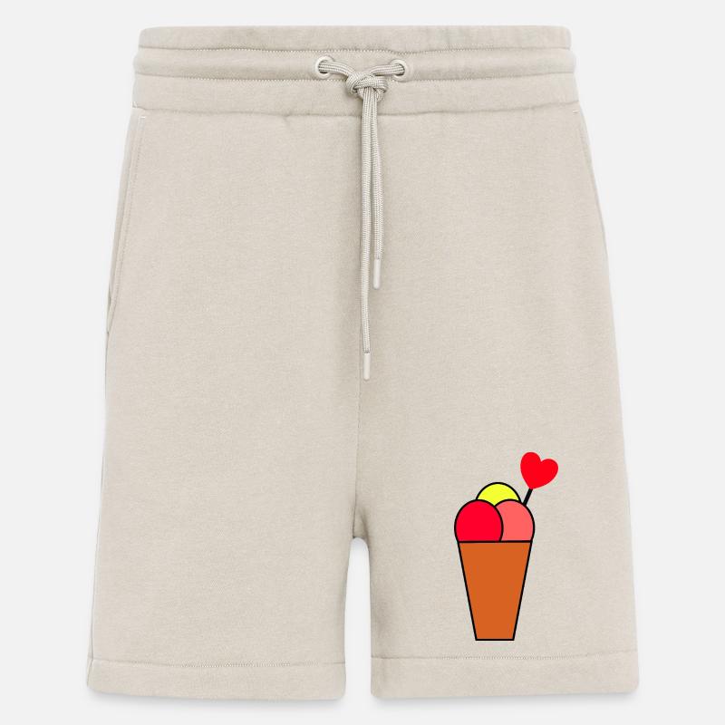 Herz im Eisbecher Eis - Shorts - made by SPREAD - WARM CLAY