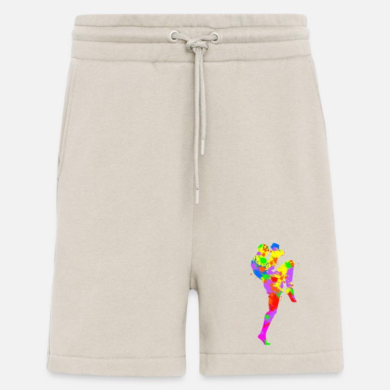 Regenbogenspritzer Läufer - Shorts - made by SPREAD - WARM CLAY