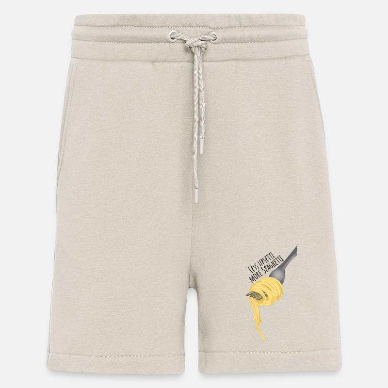 Moins d'upsetti, plus de spaghettis - Short bio décontracté fabriqué en UE - WARM CLAY