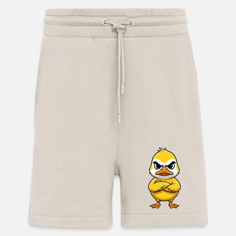 Grumpy Duck Cartoon Annoyed Grumpy Sour - Shorts - made by SPREAD - WARM CLAY