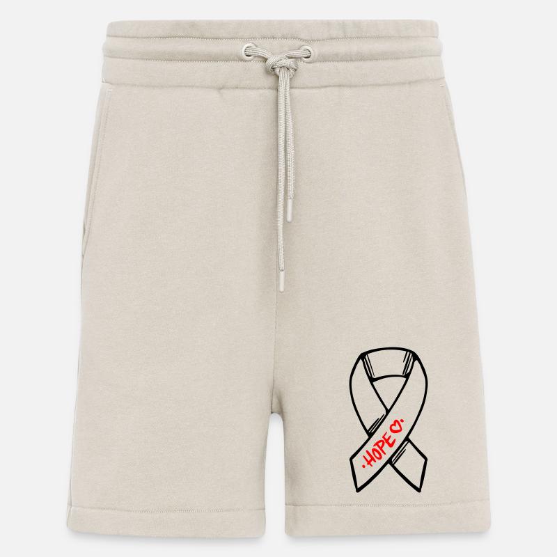 Espoir du cancer en boucle - Short bio décontracté fabriqué en UE - WARM CLAY