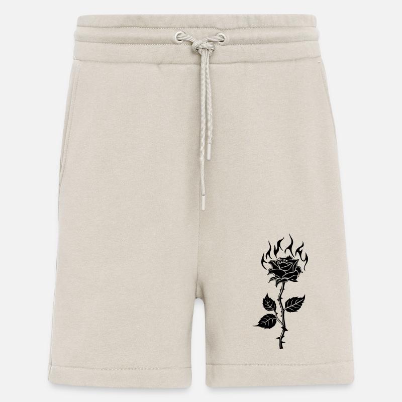 Brennende Rose Blume - Shorts - made by SPREAD - WARM CLAY