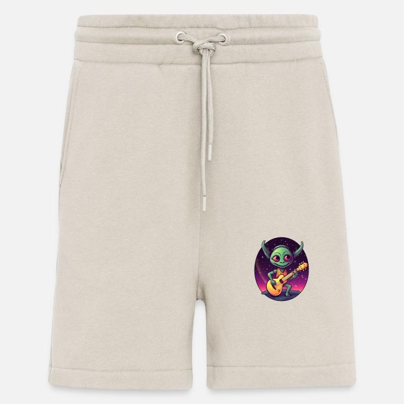 Alien guitarist at sunset - Shorts - made by SPREAD - WARM CLAY