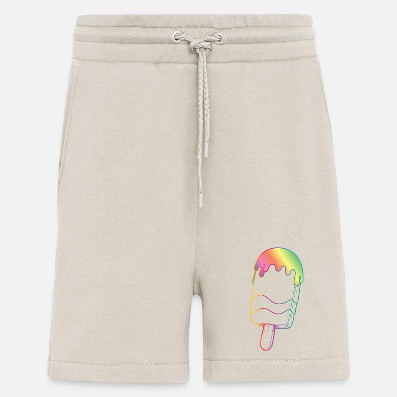 Regenbogen Eis Outline Neon Style  - Shorts - made by SPREAD - WARM CLAY