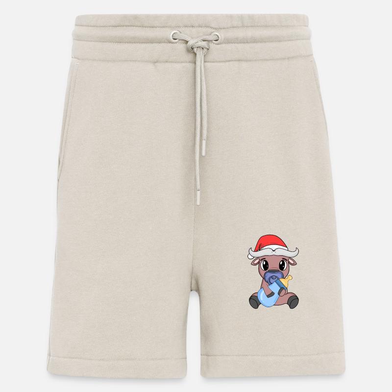 Bœuf bébé Noël - Short bio décontracté fabriqué en UE - WARM CLAY