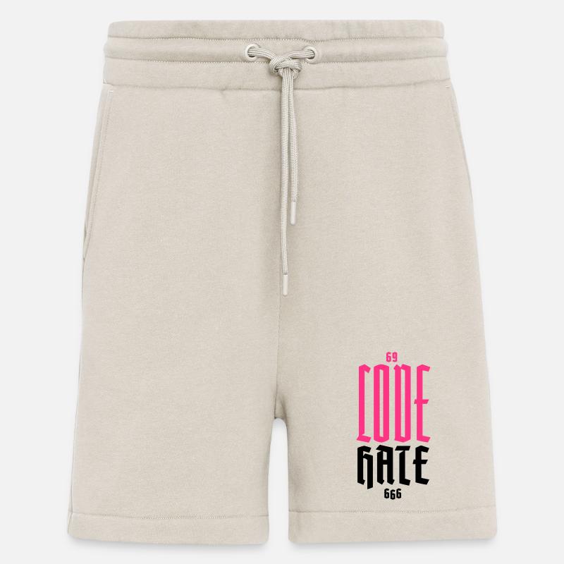 Gothic Neon CODE Vertical - Shorts - made by SPREAD - WARM CLAY