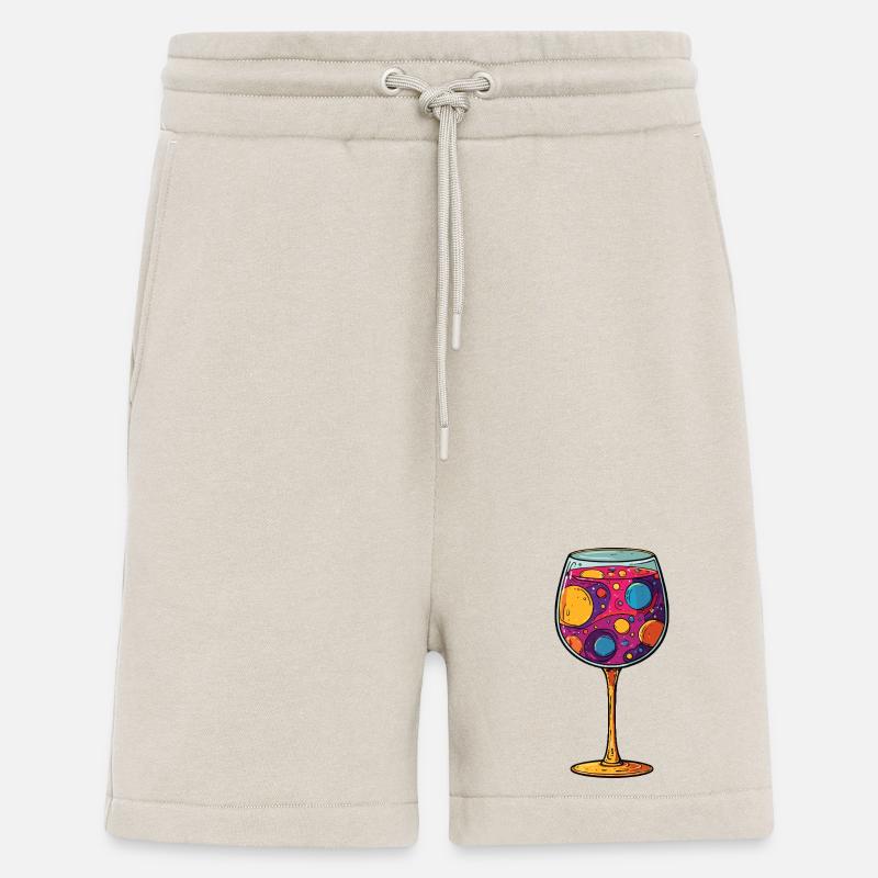 Weinglas Symbol Bunt - Shorts - made by SPREAD - WARM CLAY