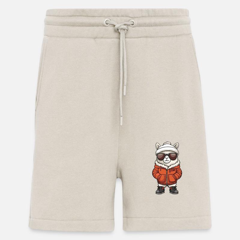 Alpaka Llama Winter Comic - Shorts - made by SPREAD - WARM CLAY