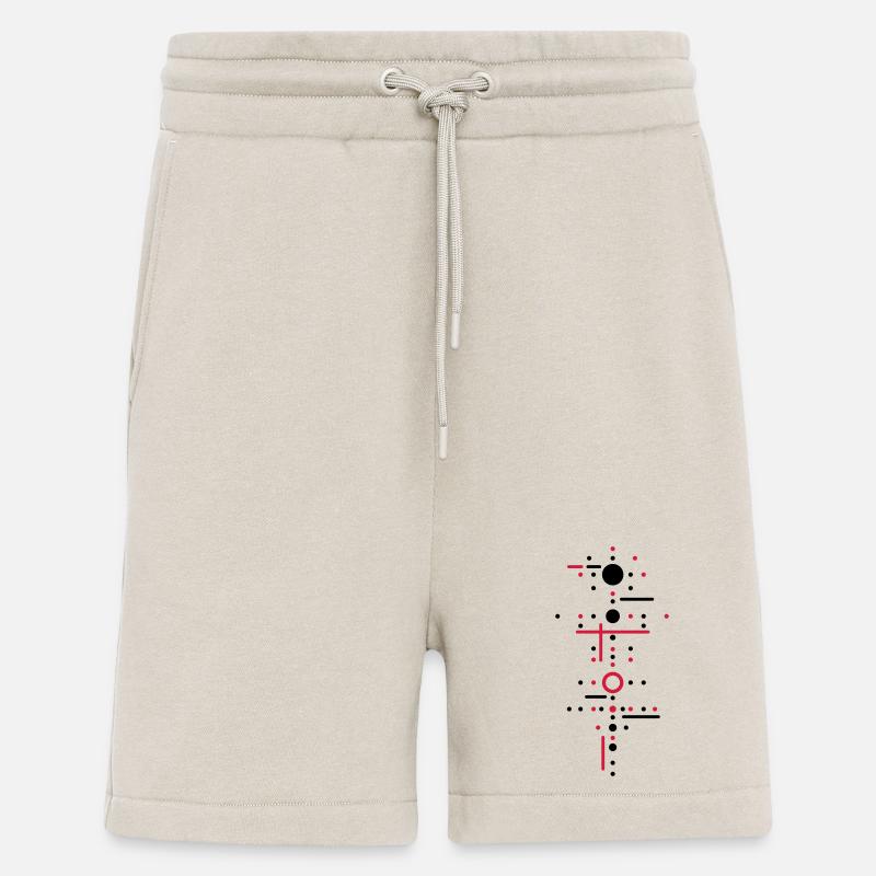 Points et lignes - Short bio décontracté fabriqué en UE - WARM CLAY