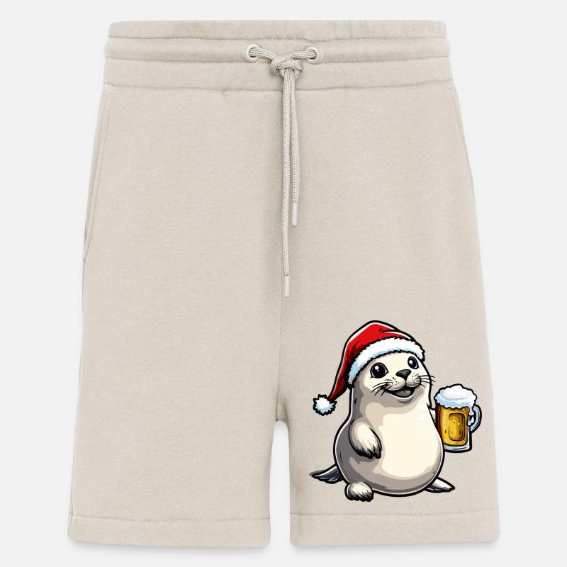 Robbe Tier Bier Xmas Weihnachten - Shorts - made by SPREAD - WARM CLAY