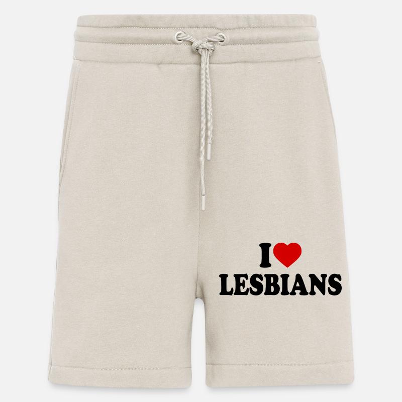 I love lesbians - Short bio décontracté fabriqué en UE - WARM CLAY