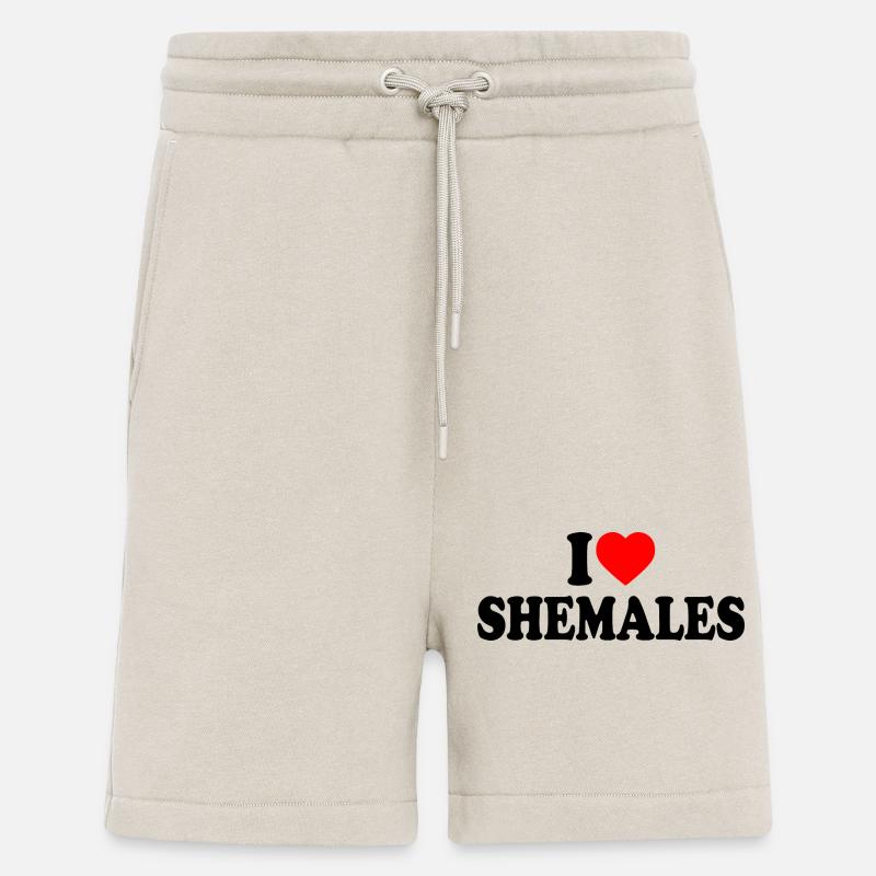 I love shemales - Short bio décontracté fabriqué en UE - WARM CLAY