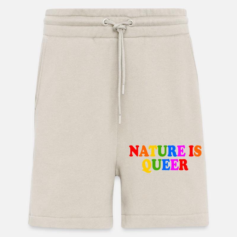 Nature is queer - Short bio décontracté fabriqué en UE - WARM CLAY