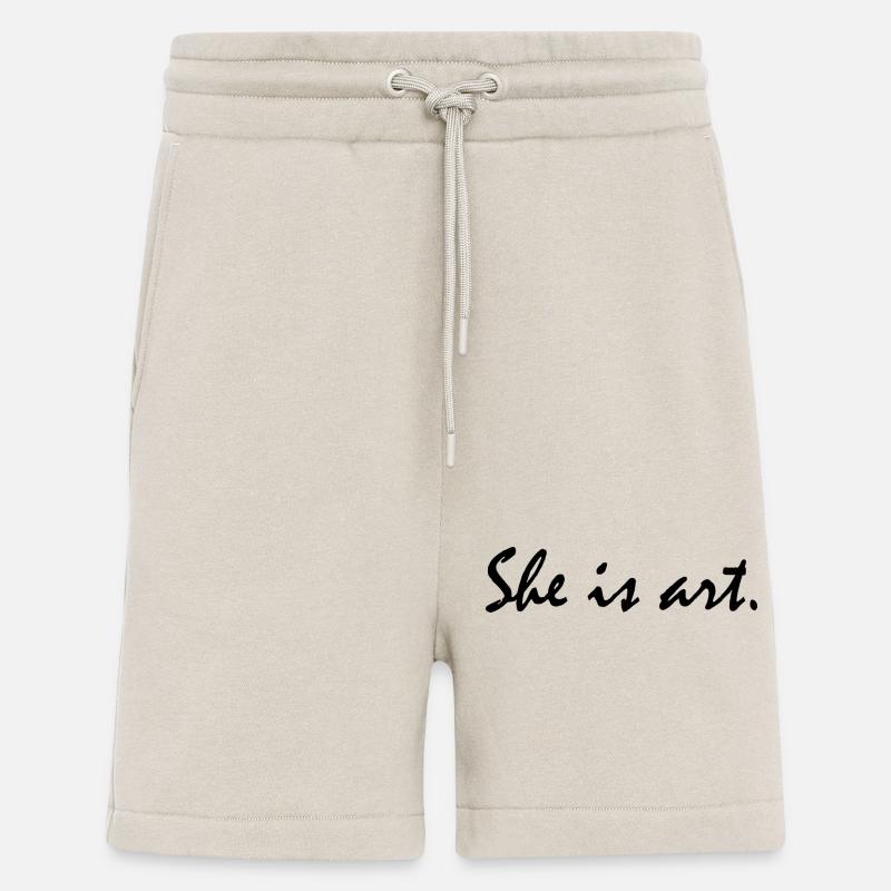 She is art - Short bio décontracté fabriqué en UE - WARM CLAY