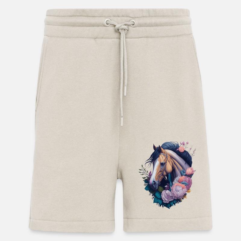 Fleurs de cheval - Short bio décontracté fabriqué en UE - WARM CLAY