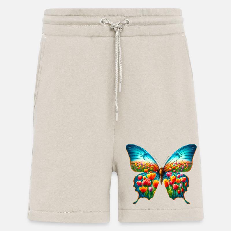 Schmetterling Tulpe Tulpen - Shorts - made by SPREAD - WARM CLAY