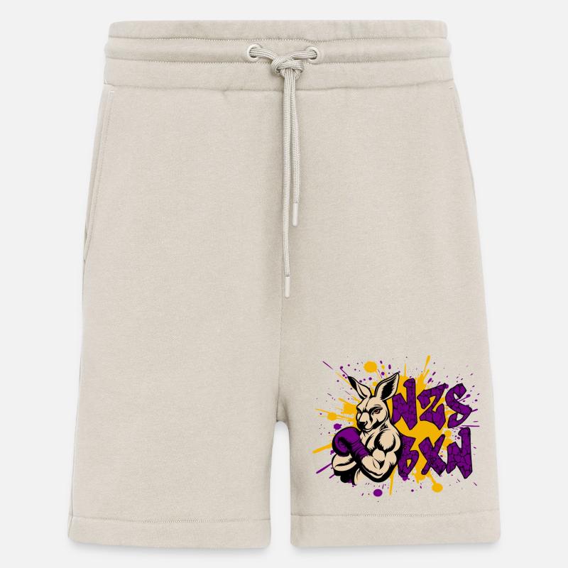 Graffiti NZS BXN – Déclaration antifasciste - Short bio décontracté fabriqué en UE - WARM CLAY