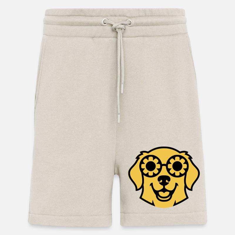 Labrador Blume Brille Peace Comic - Shorts - made by SPREAD - WARM CLAY