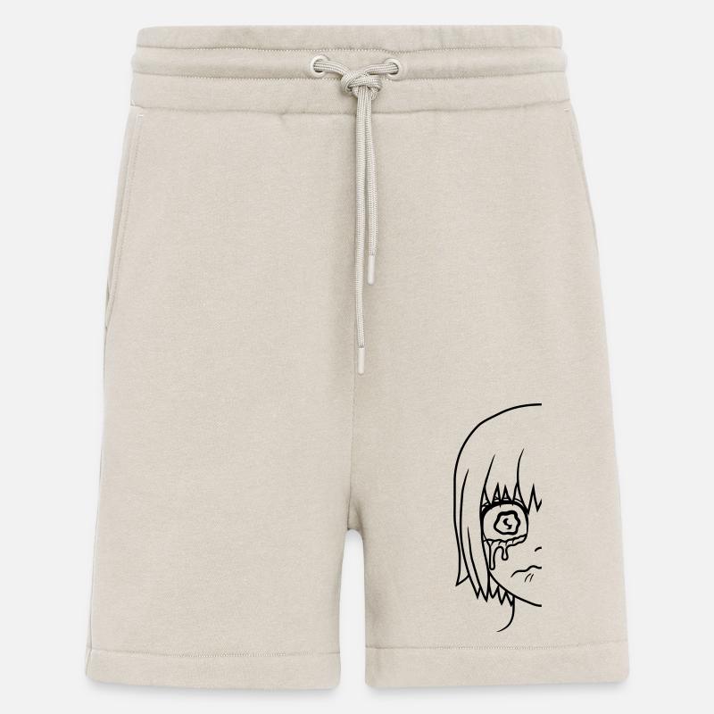 Mädchen Gesicht Hälfte traurig - Shorts - made by SPREAD - WARM CLAY