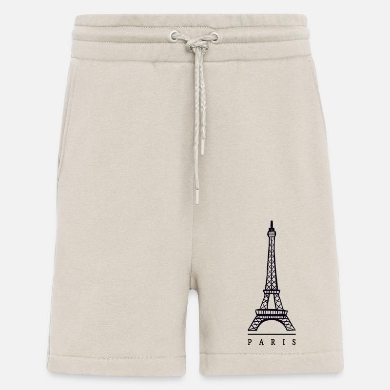 Tour Eiffel, Paris - Short bio décontracté fabriqué en UE - WARM CLAY