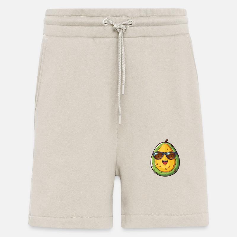 Kawaii Avocado Nerd: Gesunde Intelligenz - Shorts - made by SPREAD - WARM CLAY