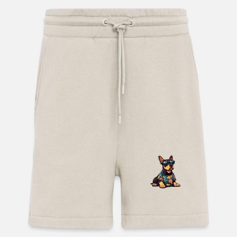 Dobermann Hund Cool Sommer - Shorts - made by SPREAD - WARM CLAY